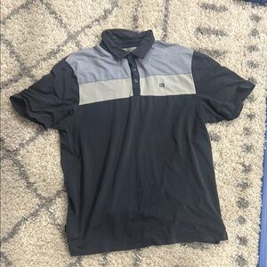Travis Mathew Black and Gray Polo Shirt